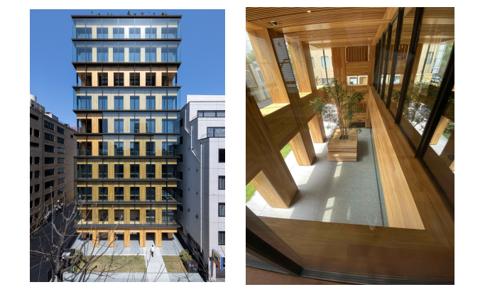 木造オフィスビル建設相次ぐ　　都心・海外でも、CO²吸収の写真