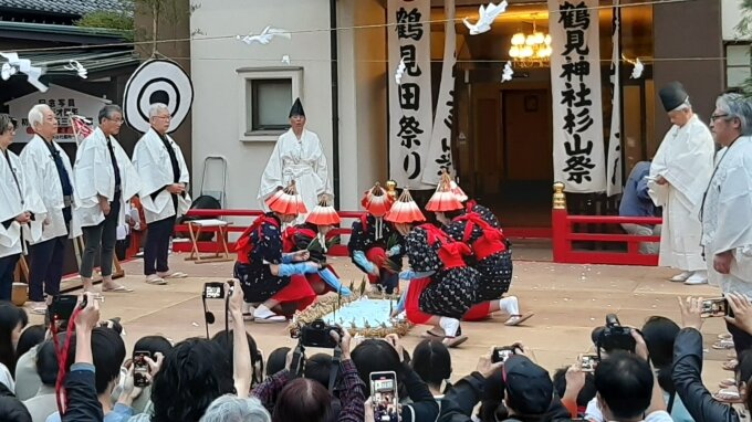横浜・鶴見神社で「田祭り」　　稲作の所作伝える　　4年ぶり一般公開の写真